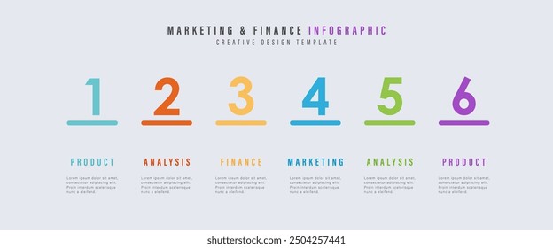 Vector Infographic label design template with icons and 6 options or steps. Can be used for process diagram, presentations, workflow layout, banner, flow chart, info graph.