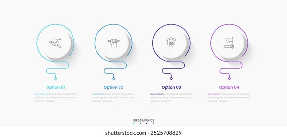 Vector Infographic label design template with icons and 4 options or steps. Can be used for process diagram, presentations, workflow layout, banner, flow chart, info graph.