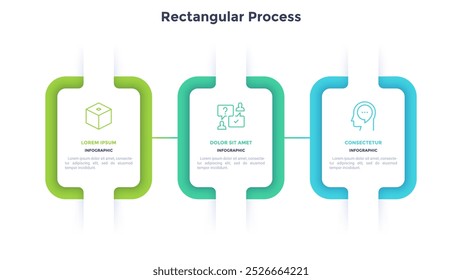 Vector Infographic Label Design-Vorlage mit Symbolen und 3 Optionen oder Schritte. Kann für Prozessdiagramm, Präsentationen, Workflow-Layout, Banner, Flussdiagramm, Infografik verwendet werden.