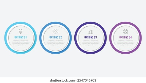 Vector Infographic label design template with icons and 4 options or steps. Can be used for process diagram, presentations, workflow layout, banner, flow chart, info graph.