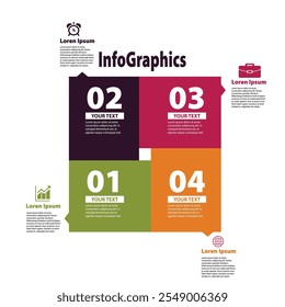 	
Vector Infographic label design template with icons and 4 options or steps.	
