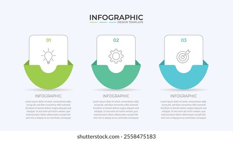 Vector Infographic label design template with icons and 3 options or steps. Can be used for process diagram, presentations, workflow layout, banner, flow chart, info graph