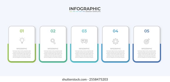 Vector Infographic label design template with icons and 5 options or steps. Can be used for process diagram, presentations, workflow layout, banner, flow chart, info graph