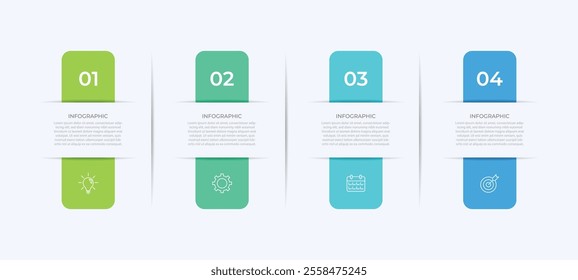 Vector Infographic label design template with icons and 4 options or steps. Can be used for process diagram, presentations, workflow layout, banner, flow chart, info graph