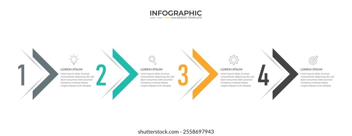 Vector Infographic label design template with icons and 4 options or steps