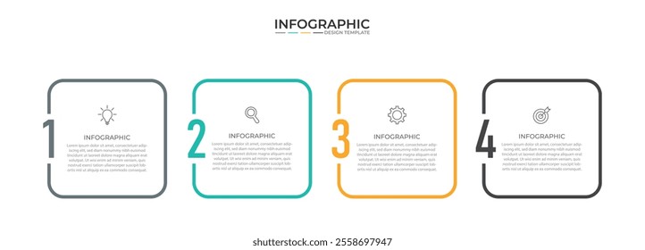 Vector Infographic label design template with icons and 4 options or steps