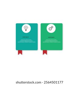 Vector Infographic label design template with icons and 2 options or steps. Can be used for