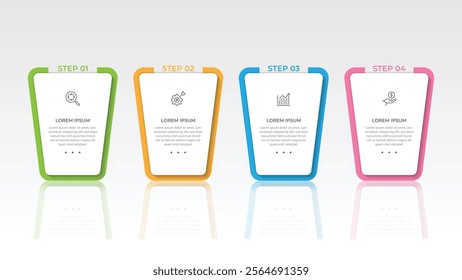 Vector Infographic label design template with icons and 4,5,6 options or steps. Can be used for process diagram, presentations, workflow layout, banner, flow chart, info graph