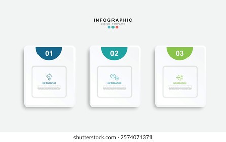 Vector Infographic label design template, with icons and 3 options or steps.