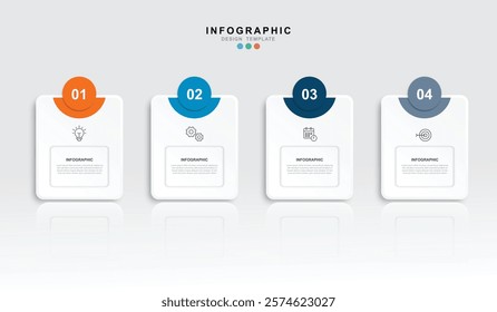 Vector Infographic label design template, with icons and 4 options or steps.