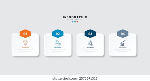 Vector Infographic label design template with icons and 4 options or steps. for your business data. Vector Illustration.