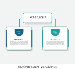  Vector Infographic label design template with icons and 2 options or steps. for your business data. Vector Illustration.