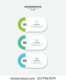 Vector Infographic label design template with icons and 3 options or steps. for your business data. Vector Illustration.