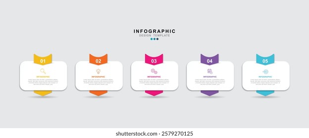  Vector Infographic label design template with icons and 5 options or steps. for your business data. Vector Illustration.