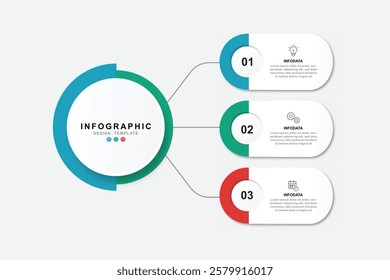  Vector Infographic label design template with icons and 3 options or steps. for your business data. Vector Illustration.