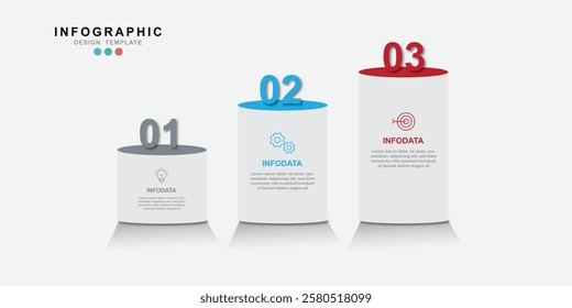 Vector Infographic label design template with icons and 3 options or steps. for your business data. Vector Illustration.