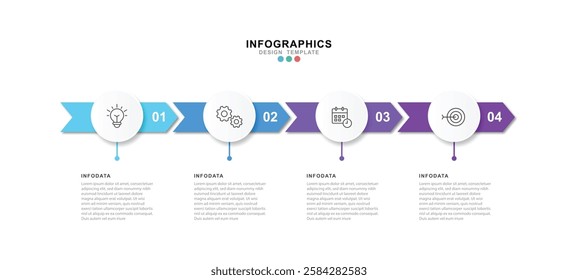  Vector Infographic label design template with icons and 4 options or steps. for your business data. Vector Illustration.