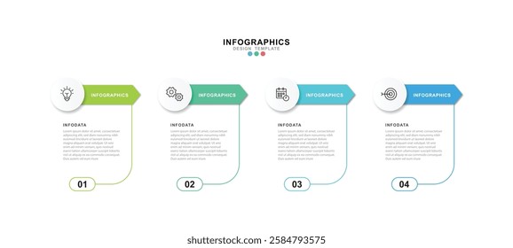  Vector Infographic label design template with icons and 4 options or steps. for your business data. Vector Illustration.