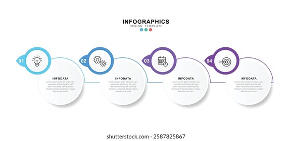 Vector Infographic label design template with icons and 4 options or steps. for your business data. Vector Illustration.