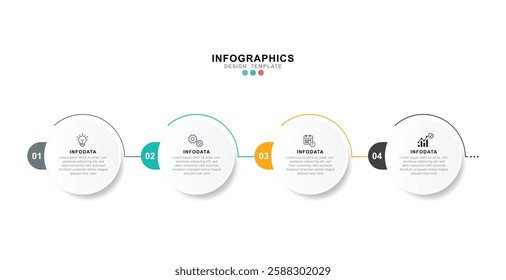 Vector Infographic label design template with icons and 4 options or steps. for your business data. Vector Illustration.