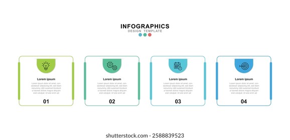  Vector Infographic label design template with icons and 4 options or steps. for your business data. Vector Illustration.