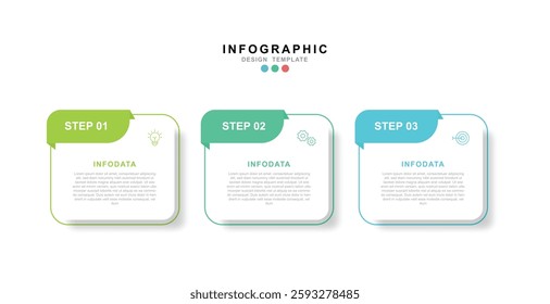 Vector Infographic label design template with icons and 3 options or steps. for your business data. Vector Illustration.