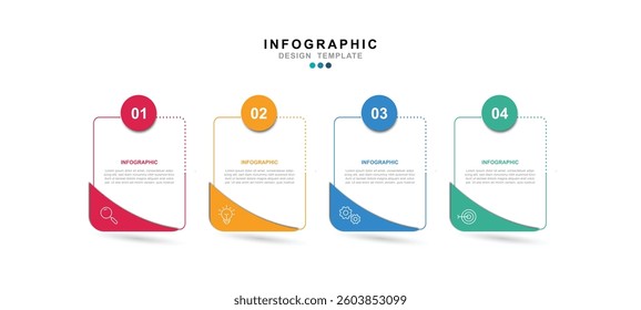 Vector Infographic label design template with icons and 4 options or steps. for your business data. Vector Illustration.