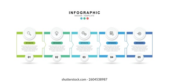Vector Infographic label design template with icons and 5 options or steps. for your business data. Vector Illustration.