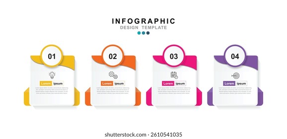  Vector Infographic label design template with icons and 4 options or steps. for your business data. Vector Illustration.