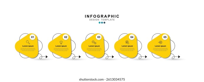 Vector Infographic label design template with icons and 5 options or steps. for your business data. Vector Illustration.