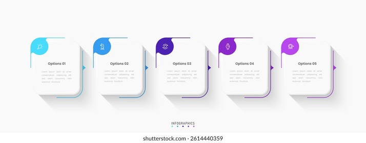 Vector Infographic label design template with icons and 5 options or steps. Can be used for process diagram, presentations, workflow layout, banner, flow chart, info graph.