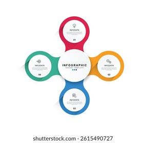  Vector Infographic label design template with icons and 4 options or steps. for your business data. Vector Illustration.