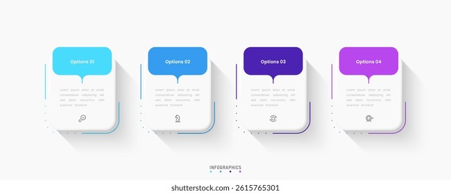 Vector Infographic label design template with icons and 4 options or steps. Can be used for process diagram, presentations, workflow layout, banner, flow chart, info graph.