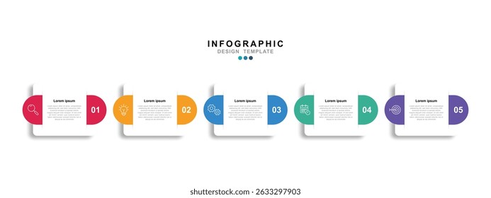  Vector Infographic label design template with icons and 5 options or steps. for your business data. Vector Illustration.