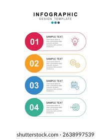 Vector Infographic label design template with icons and 4 options or steps. for your business data. Vector Illustration.