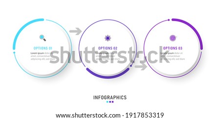 Vector Infographic label design template with icons and 3 options or steps. Can be used for process diagram, presentations, workflow layout, banner, flow chart, info graph.