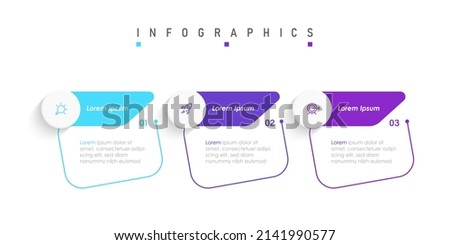 Vector Infographic label design template with icons and 3 options or steps. Can be used for process diagram, presentations, workflow layout, banner, flow chart, info graph.