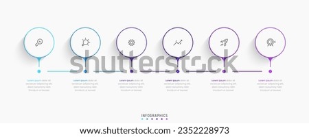 Vector Infographic label design template with icons and 6 options or steps. Can be used for process diagram, presentations, workflow layout, banner, flow chart, info graph.