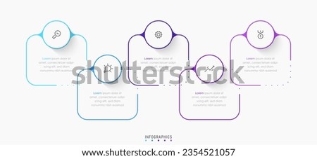 Vector Infographic label design template with icons and 5 options or steps. Can be used for process diagram, presentations, workflow layout, banner, flow chart, info graph.