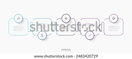 Vector Infographic label design template with icons and 5 options or steps. Can be used for process diagram, presentations, workflow layout, banner, flow chart, info graph.