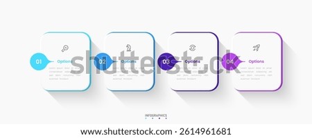 Vector Infographic label design template with icons and 4 options or steps. Can be used for process diagram, presentations, workflow layout, banner, flow chart, info graph.