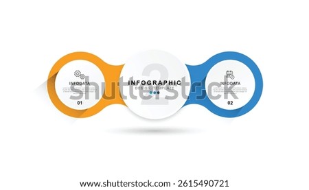  Vector Infographic label design template with icons and 2 options or steps.