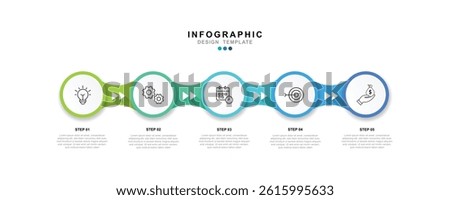 Vector Infographic label design template with icons and 5 options or steps. for your business data. Vector Illustration.
