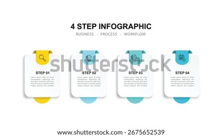 Vector Infographic label design template with icons and 4 options or steps. for your business data. Vector Illustration.
