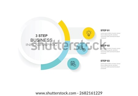Vector Infographic label design template with icons and 3 options or steps.