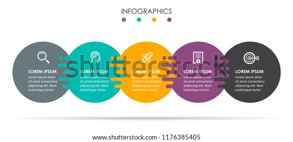 Vector\
Infographic label design template with icons and 5 options or\
steps.  Can be used for process diagram, presentations, workflow\
layout, banner, flow chart, info\
graph.