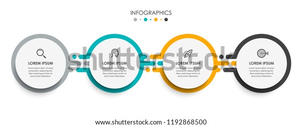 Vector\
Infographic label design template with icons and 4 options or\
steps.  Can be used for process diagram, presentations, workflow\
layout, banner, flow chart, info\
graph.