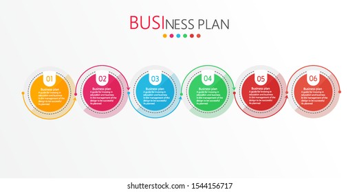 Vector infographic label template with 6 options icons or steps. Infographic for business concepts Can be used for graphics, data, charts