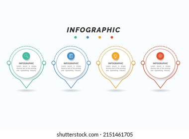 Vector infographic label template with icons. 4 options or steps. Infographics for business concept. Can be used for info graphics, flow charts, presentations, web sites, banners, printed materials.