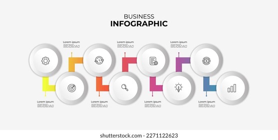 Vector infographic label template with icons. 6 options or steps. Infographic for business concept. Can be used for info graphics, flowcharts, presentations, websites, banners, and more